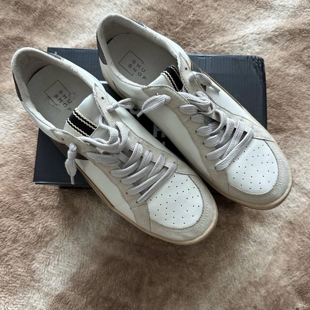 ShuShop White and brown Women's Sneakers Size 11